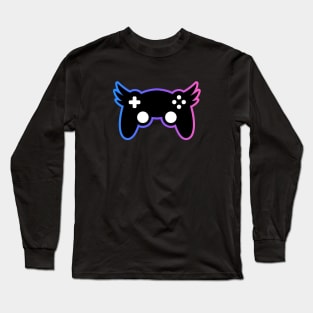 Winged Video Game Controller Long Sleeve T-Shirt